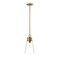 Z-Lite Wentworth 1 Light Pendant, Rubbed Brass & Clear 2300P8-RB - alternate 6
